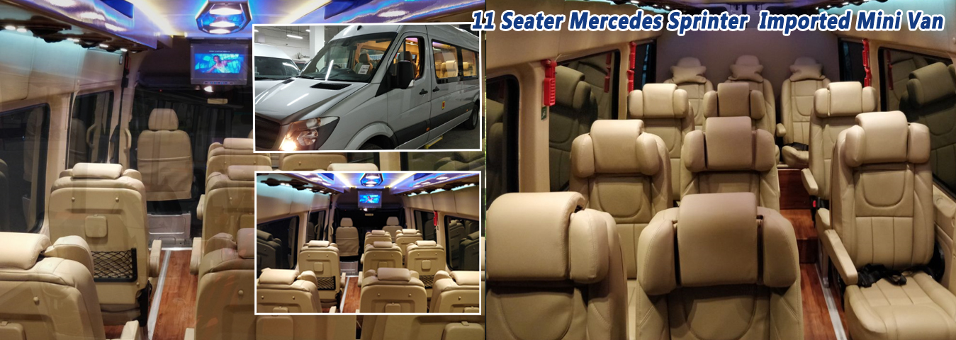 hire 11 seater mercedes sprinter benz imported van hire delhi