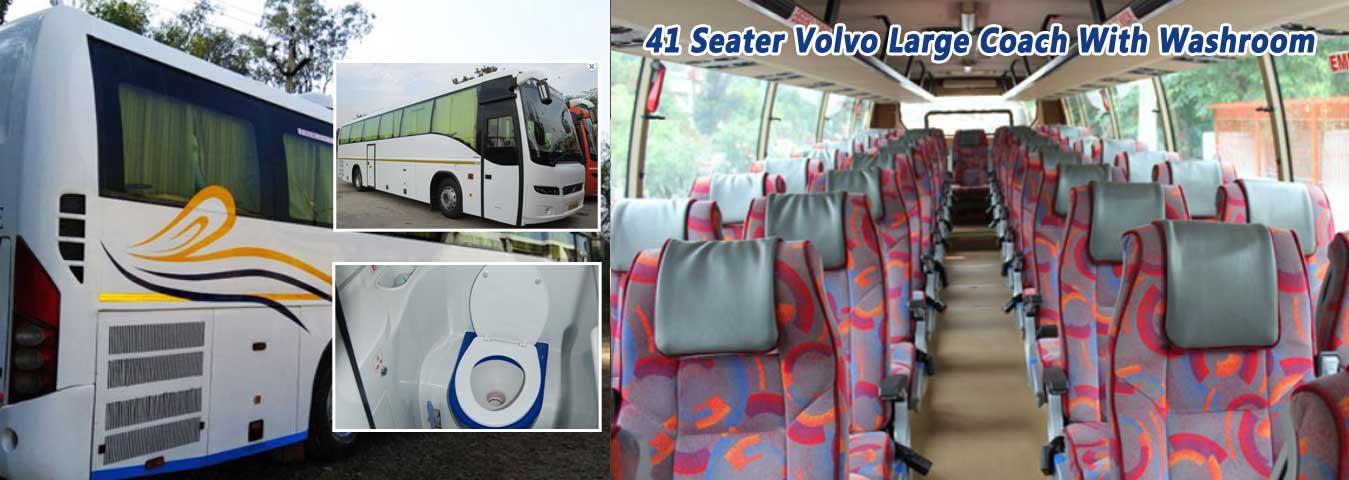 20 27 38 41 45 55 Seater Fully Luxury Mini Coach Bus Hire in Delhi India